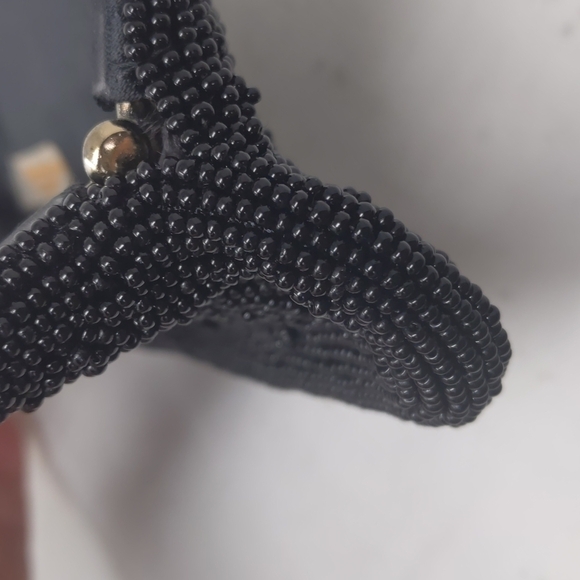 VTG 60s Silk Beaded Richere Bag by Walborg Clutch Hand Made in Japan Black - Picture 8 of 13
